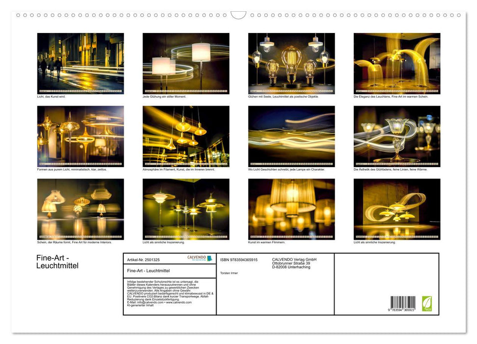 Fine-Art - Leuchtmittel (CALVENDO Wandkalender 2027)