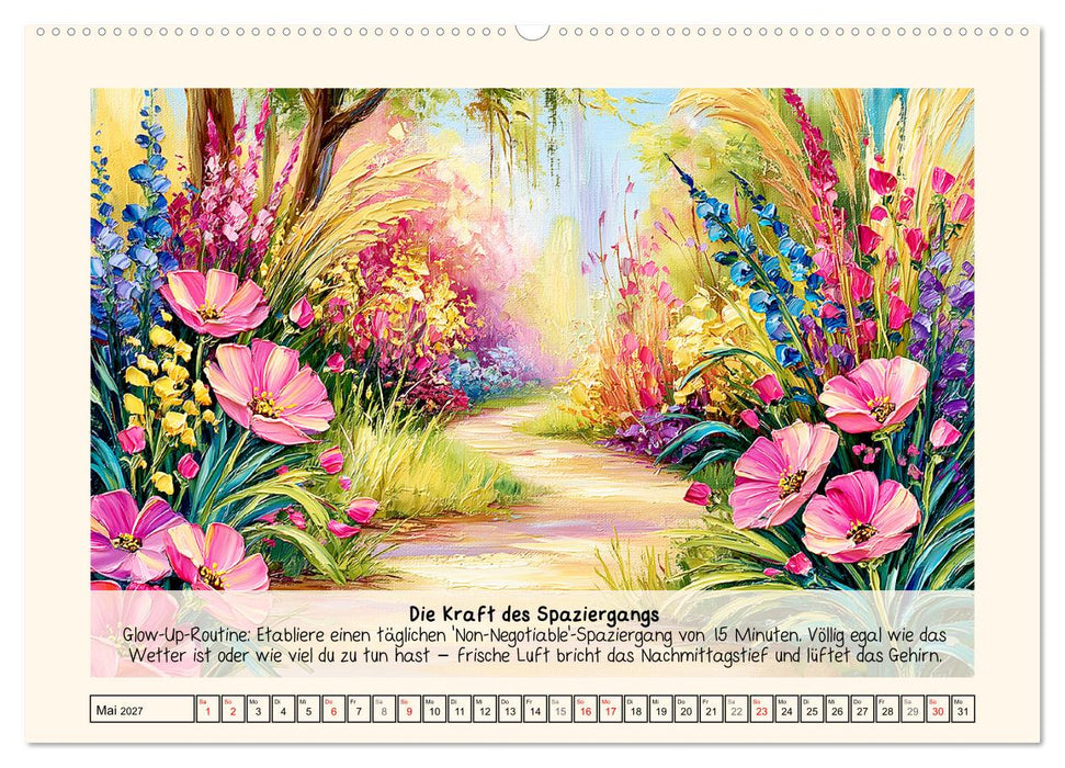 Dein Glow Up. Monate voller gesunder Routinen und Rituale (CALVENDO Premium Wandkalender 2027)