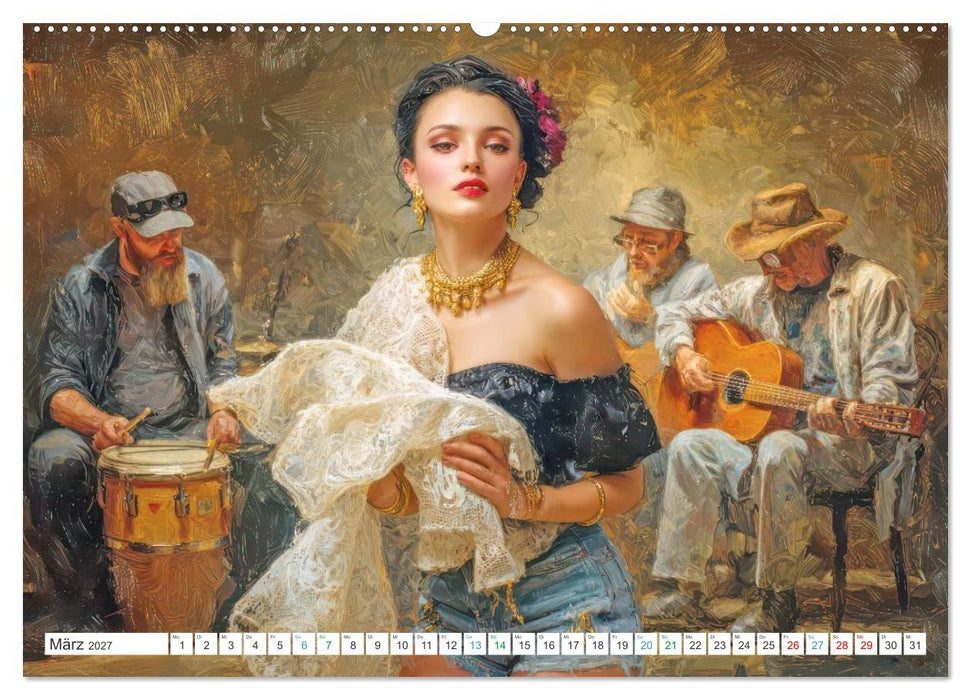 Sinnliche erotische Frauen - Illustrationen (CALVENDO Premium Wandkalender 2027)