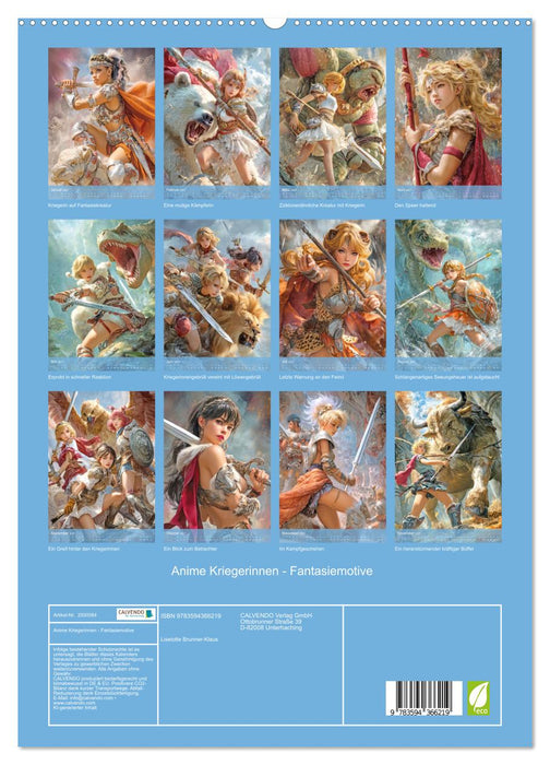 Anime Kriegerinnen - Fantasiemotive (CALVENDO Premium Wandkalender 2027)