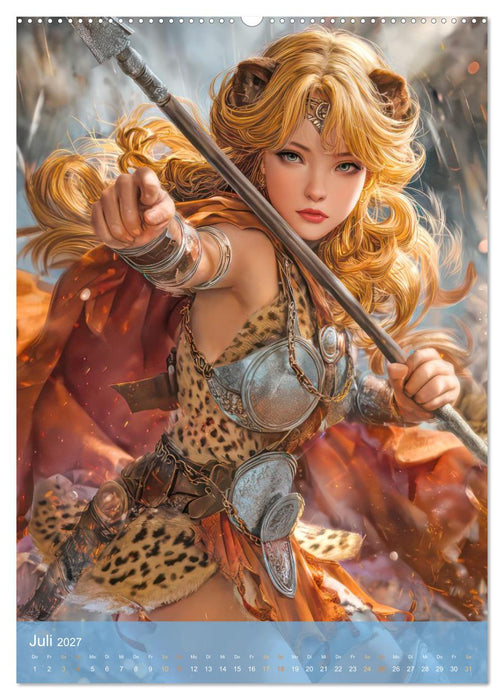 Anime Kriegerinnen - Fantasiemotive (CALVENDO Premium Wandkalender 2027)