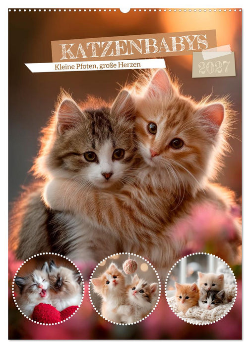 Katzenbabys - Kleine Pfoten, große Herzen (CALVENDO Wandkalender 2027)