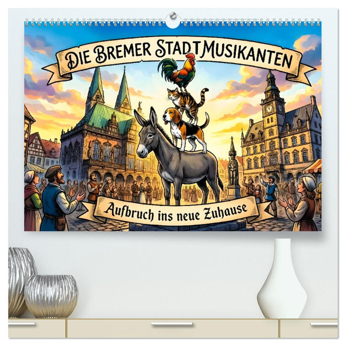 Die Bremer Stadtmusikanten – Aufbruch ins neue Zuhause (CALVENDO Premium Wandkalender 2027)