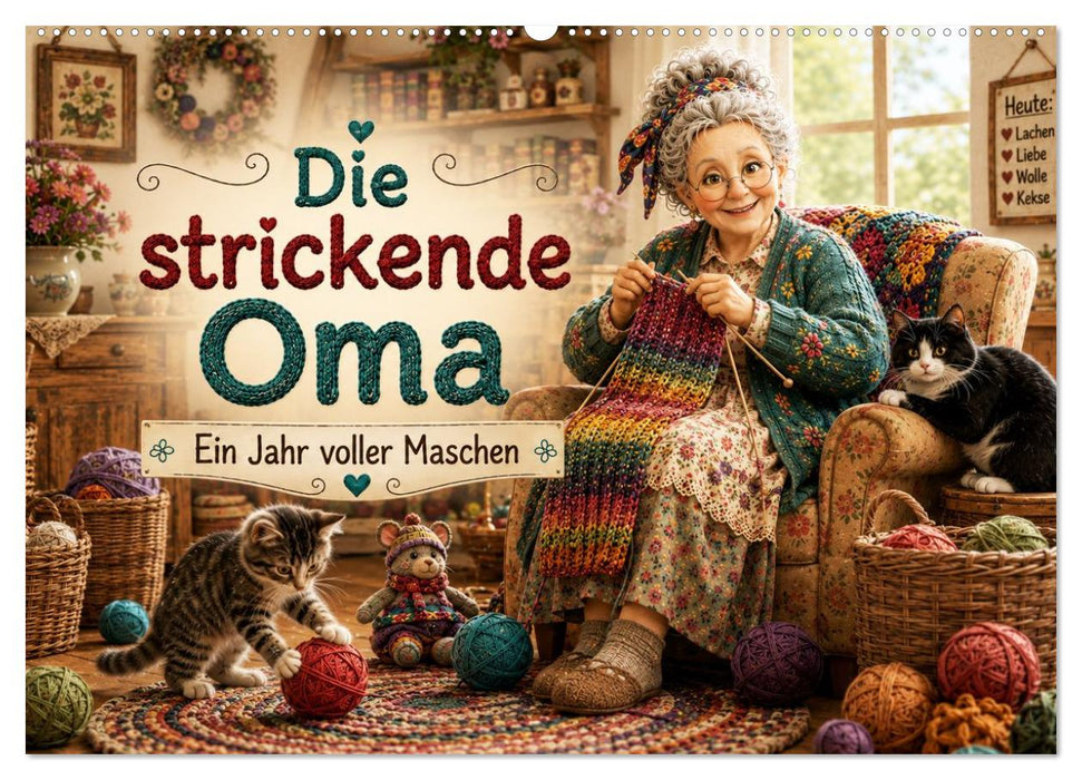 Die strickende Oma (CALVENDO Wandkalender 2027)