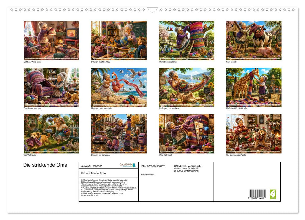 Die strickende Oma (CALVENDO Wandkalender 2027)