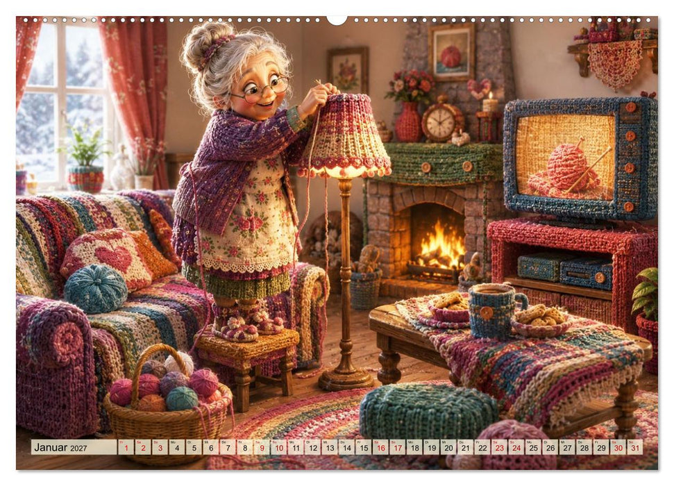 Die strickende Oma (CALVENDO Wandkalender 2027)