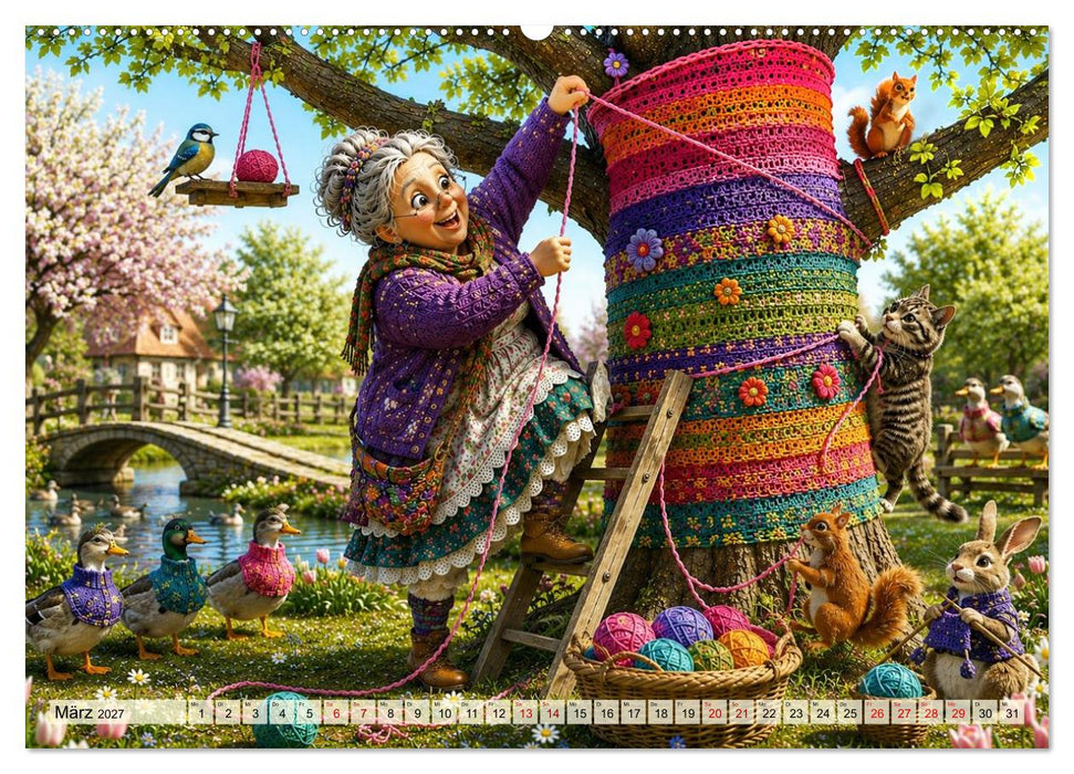 Die strickende Oma (CALVENDO Wandkalender 2027)