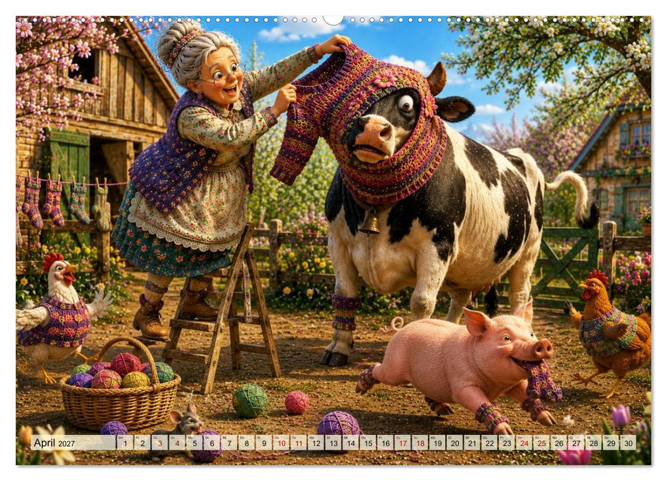 Die strickende Oma (CALVENDO Wandkalender 2027)