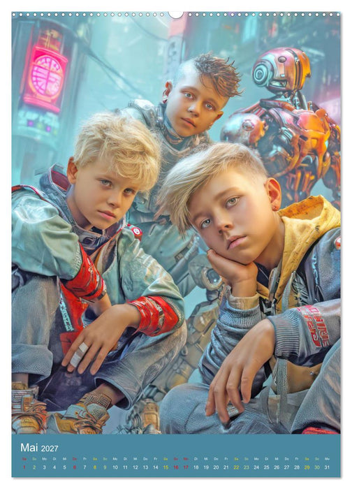 Cyberpunk - Futuristische Neonwelt (CALVENDO Premium Wandkalender 2027)