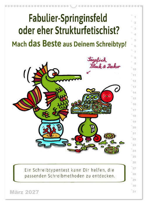 Kalaudias Schreibhelden-Kalender (CALVENDO Wandkalender 2027)