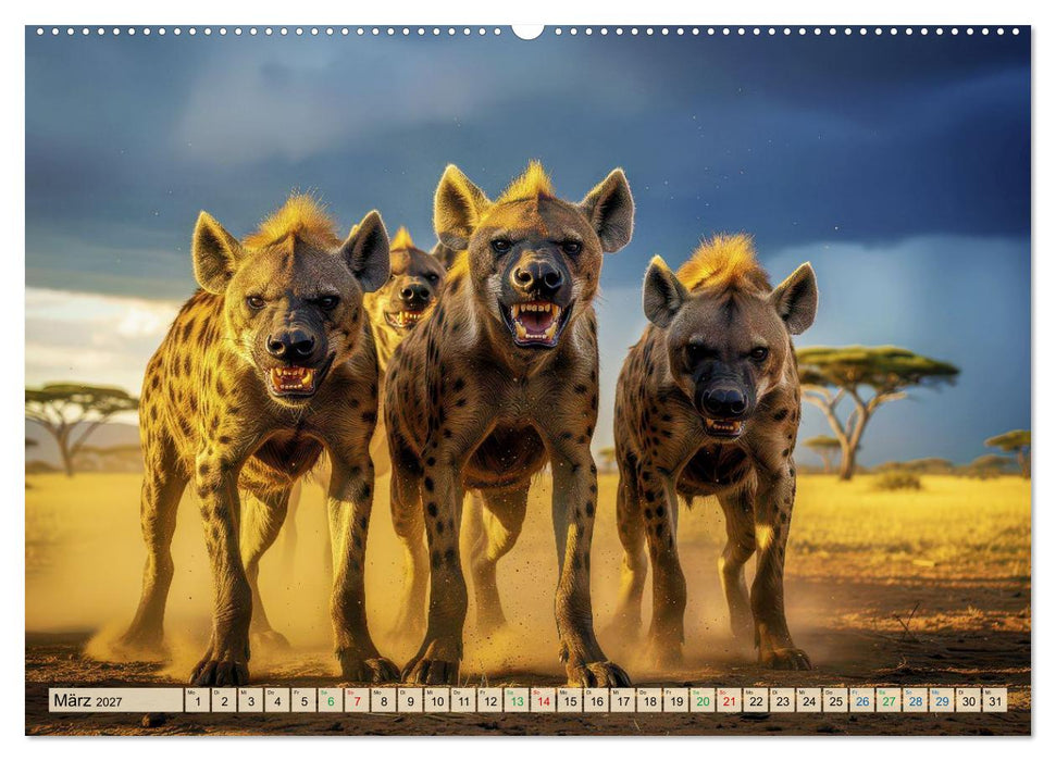 Tüpfelhyänen - Jäger der Savanne (CALVENDO Wandkalender 2027)