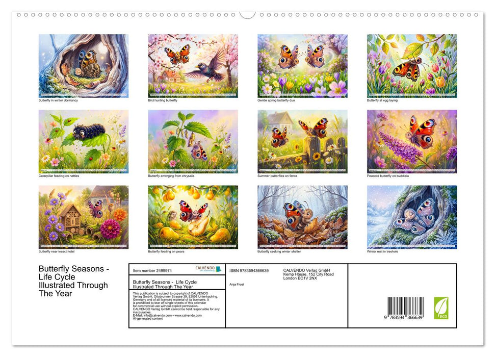 Butterfly Seasons - Life Cycle Illustrated Through The Year (CALVENDO Premium-Calendar 2027)