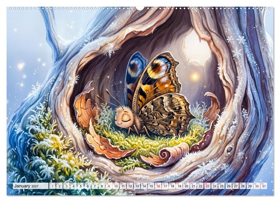 Butterfly Seasons - Life Cycle Illustrated Through The Year (CALVENDO Premium-Calendar 2027)