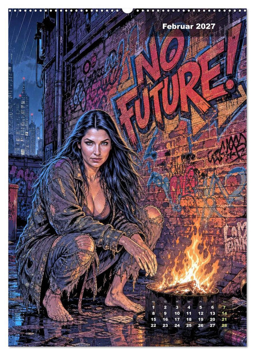 No Future: Dystopische Street-Art Graphic Novel (CALVENDO Wandkalender 2027)