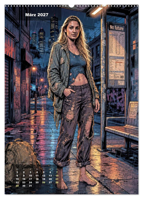 No Future: Dystopische Street-Art Graphic Novel (CALVENDO Wandkalender 2027)