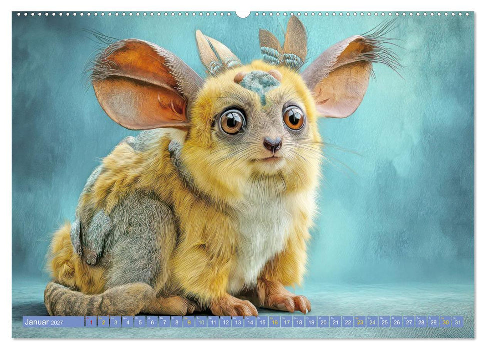 Fluffige Hybridtiere - Entzückende Kreaturen (CALVENDO Wandkalender 2027)