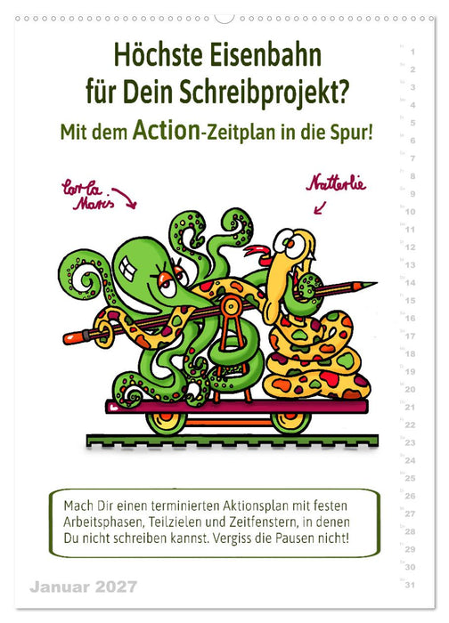 Kalaudias Schreibhelden-Kalender (CALVENDO Premium Wandkalender 2027)