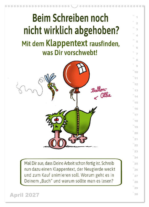Kalaudias Schreibhelden-Kalender (CALVENDO Premium Wandkalender 2027)