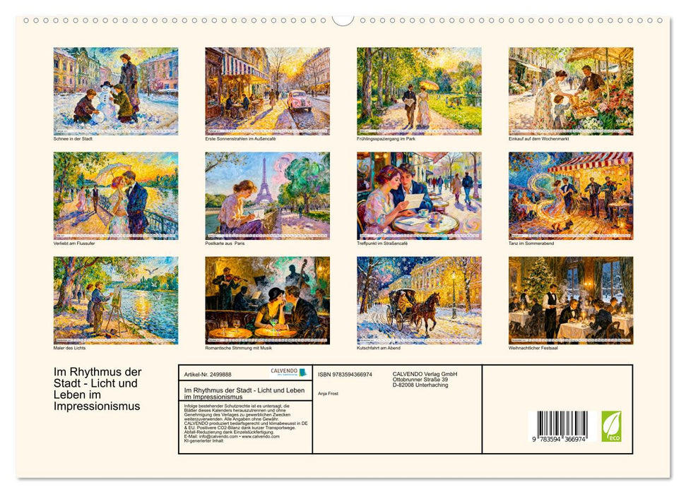 Im Rhythmus der Stadt - Licht und Leben im Impressionismus (CALVENDO Premium Wandkalender 2027)