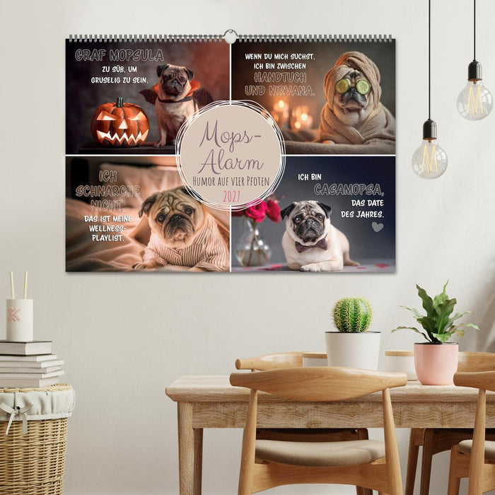 Mops-Alarm (CALVENDO Wandkalender 2027)