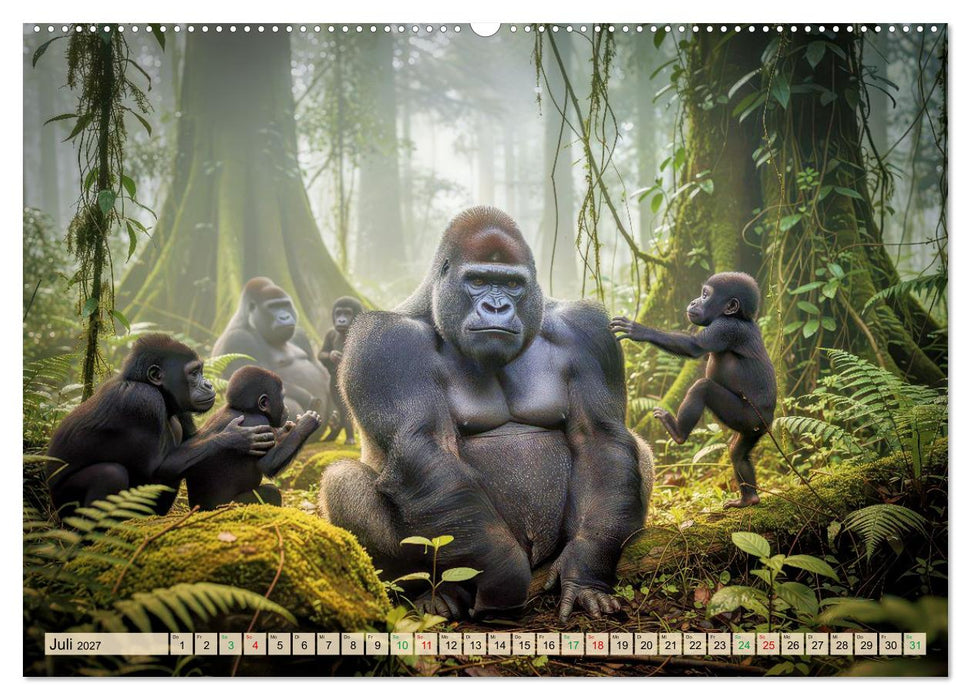 Berggorillas im Bwindi-Nationalpark (CALVENDO Premium Wandkalender 2027)
