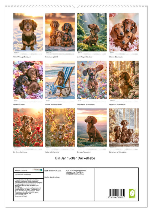 Ein Jahr voller Dackelliebe (CALVENDO Premium Wandkalender 2027)