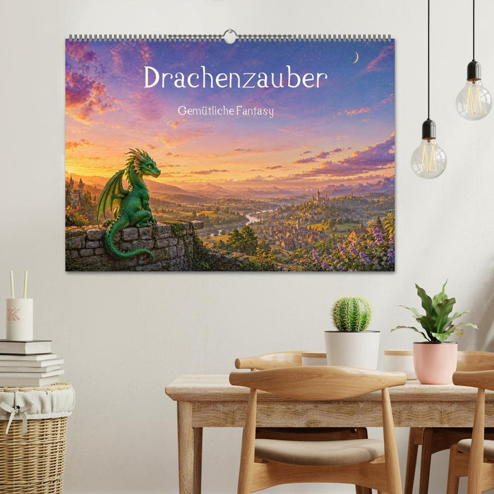 Drachenzauber - Gemütliche Fantasy (CALVENDO Wandkalender 2027)