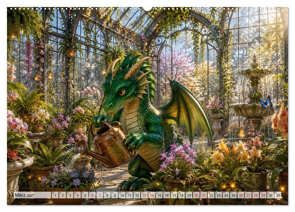Drachenzauber - Gemütliche Fantasy (CALVENDO Wandkalender 2027)