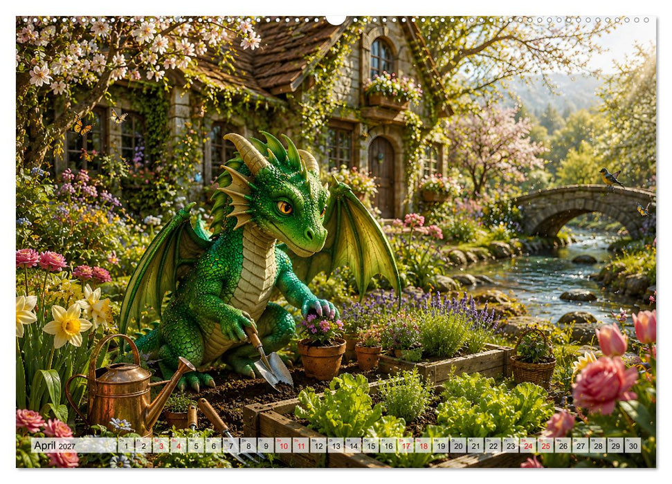 Drachenzauber - Gemütliche Fantasy (CALVENDO Wandkalender 2027)
