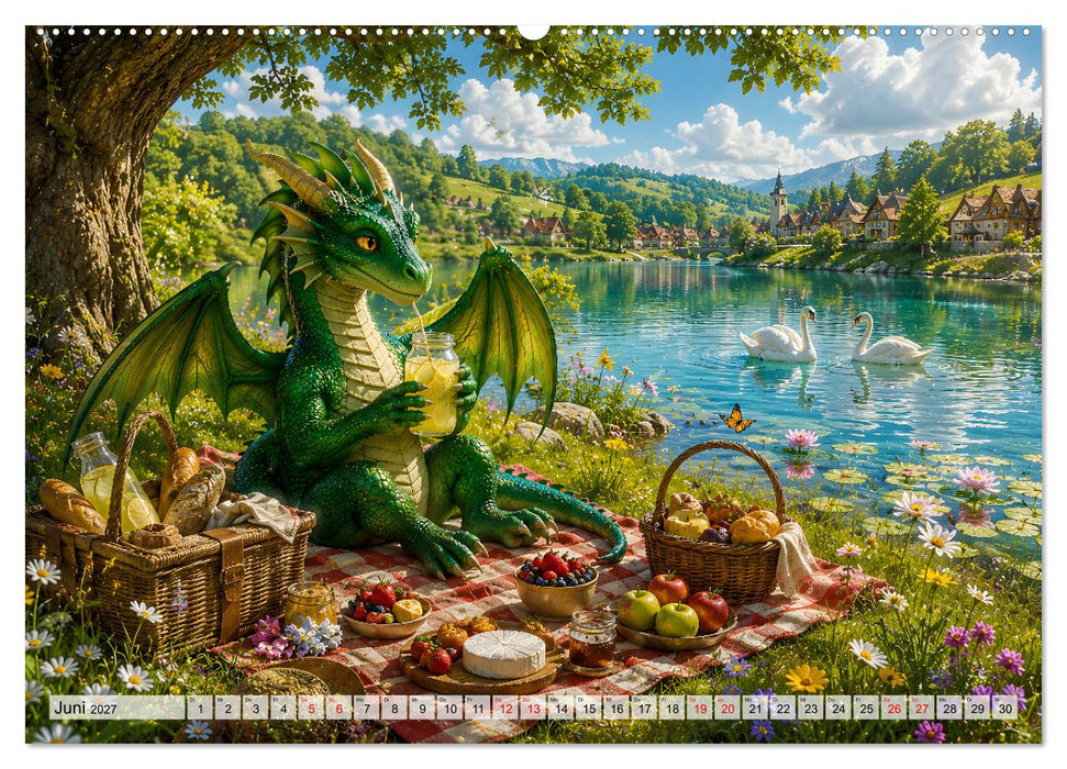 Drachenzauber - Gemütliche Fantasy (CALVENDO Wandkalender 2027)