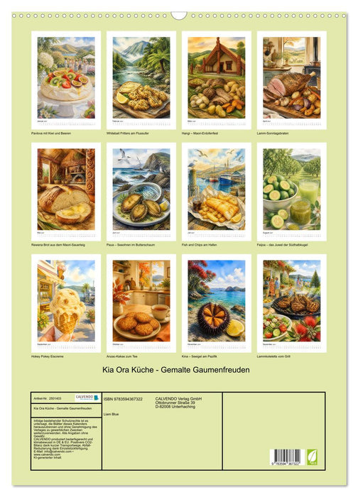 Kia Ora Küche - Gemalte Gaumenfreuden (CALVENDO Wandkalender 2027)