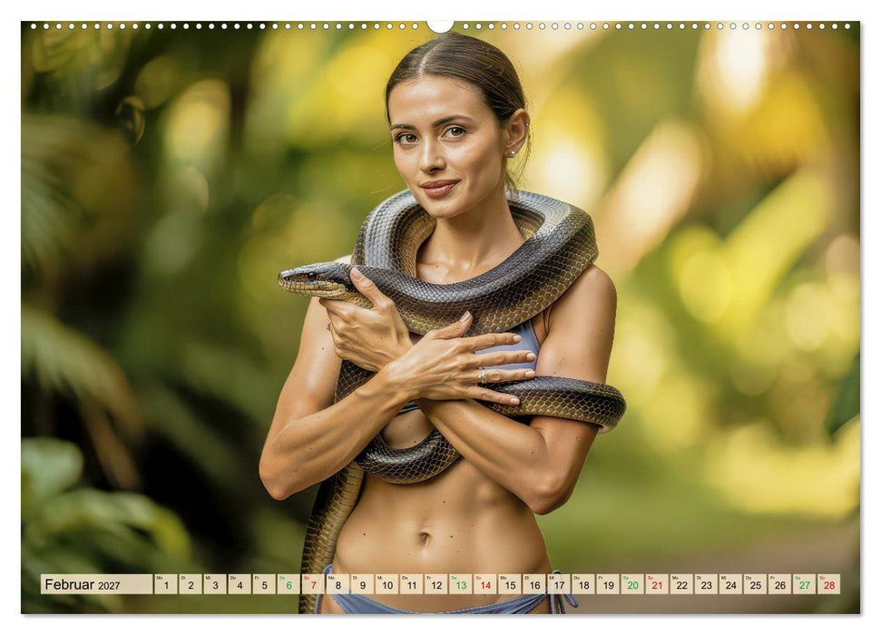 Erotische Frauen mit gefährlichen Tieren (CALVENDO Premium Wandkalender 2027)