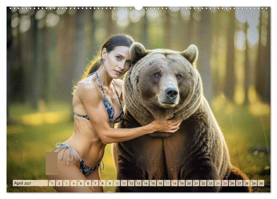 Erotische Frauen mit gefährlichen Tieren (CALVENDO Premium Wandkalender 2027)