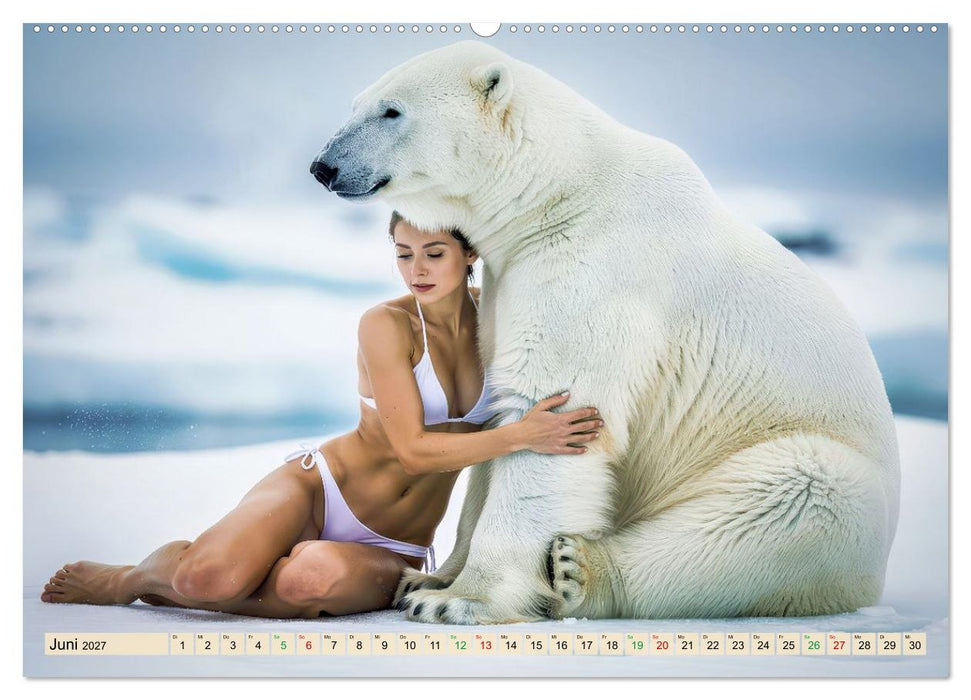 Erotische Frauen mit gefährlichen Tieren (CALVENDO Premium Wandkalender 2027)