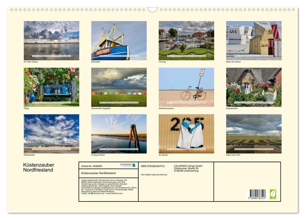 Küstenzauber Nordfriesland (CALVENDO Wandkalender 2027)