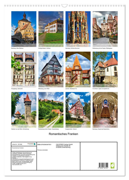 Romantisches Franken (CALVENDO Wandkalender 2027)