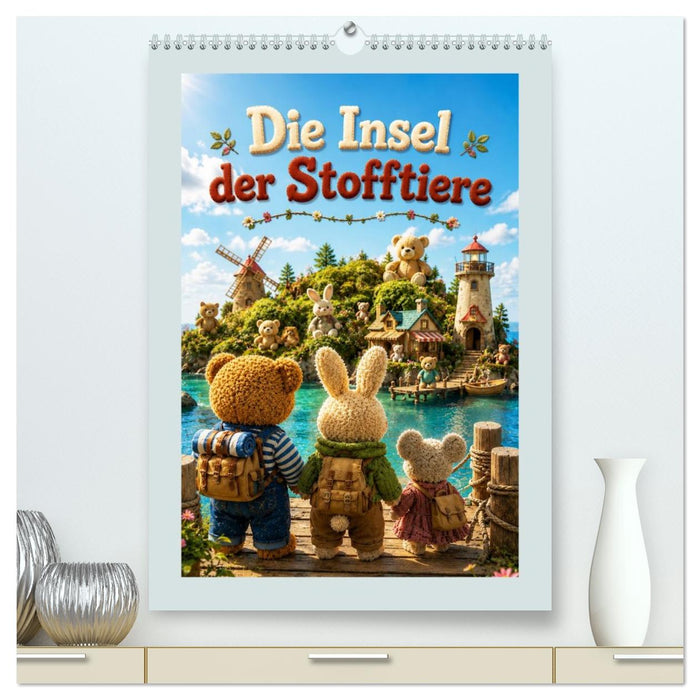 Die Insel der Stofftiere (CALVENDO Premium Wandkalender 2027)