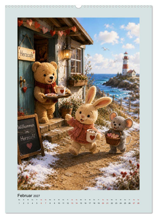 Die Insel der Stofftiere (CALVENDO Premium Wandkalender 2027)