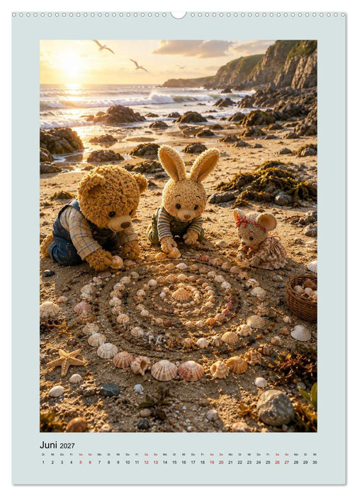 Die Insel der Stofftiere (CALVENDO Premium Wandkalender 2027)