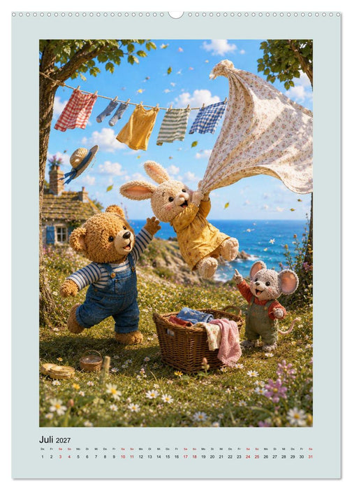 Die Insel der Stofftiere (CALVENDO Premium Wandkalender 2027)