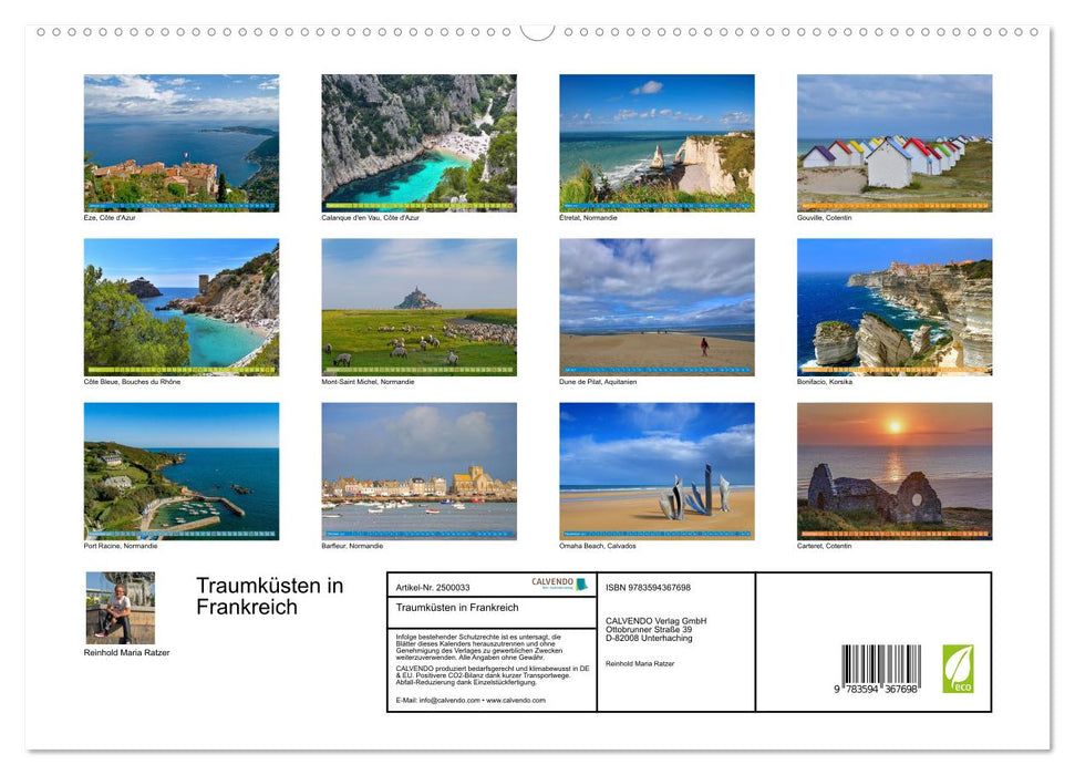 Traumküsten in Frankreich (CALVENDO Premium Wandkalender 2027)