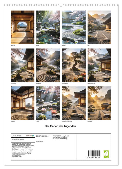 Der Garten der Tugenden (CALVENDO Premium Wandkalender 2027)