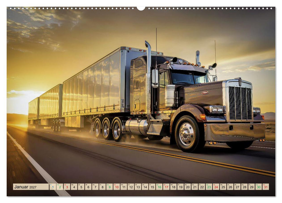 Road Train - LKW (CALVENDO Premium Wandkalender 2027)