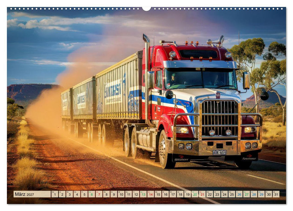 Road Train - LKW (CALVENDO Premium Wandkalender 2027)