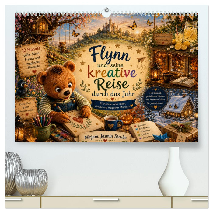 Flynn und seine kreative Reise durch das Jahr (CALVENDO Premium Wandkalender 2027)