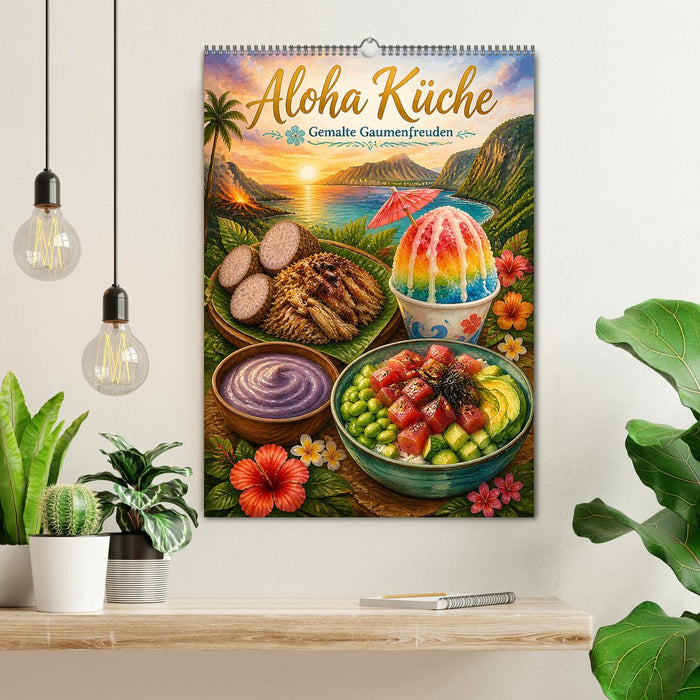 Aloha Küche - Gemalte Gaumenfreuden (CALVENDO Wandkalender 2027)