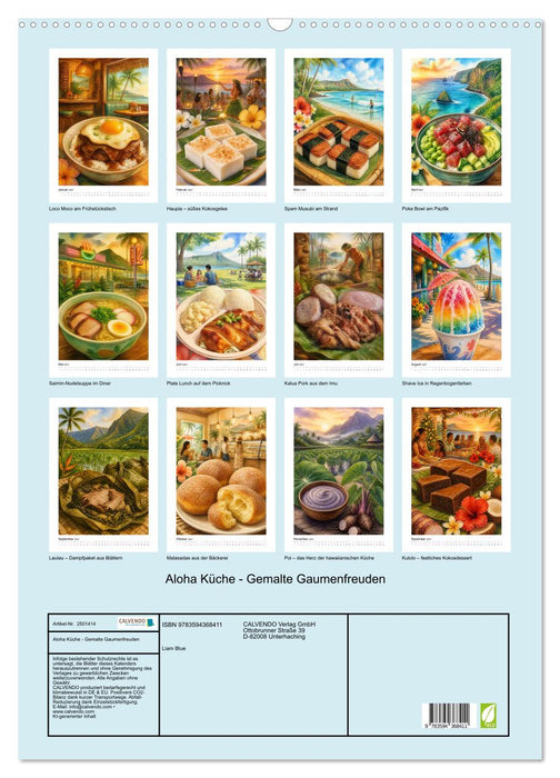 Aloha Küche - Gemalte Gaumenfreuden (CALVENDO Wandkalender 2027)
