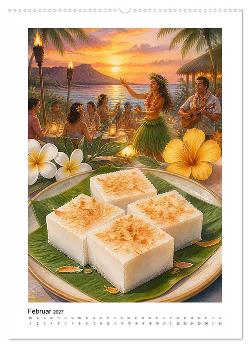 Aloha Küche - Gemalte Gaumenfreuden (CALVENDO Wandkalender 2027)