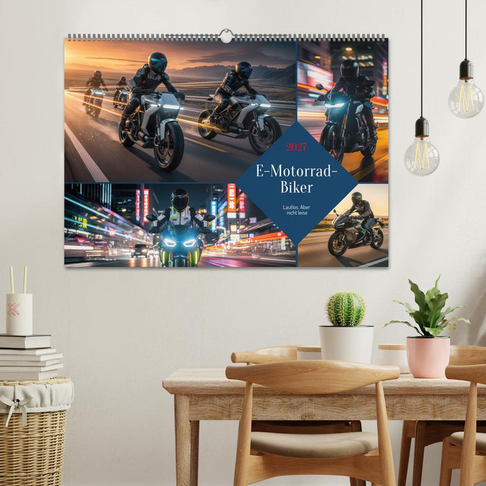 E-Motorrad-Biker (CALVENDO Wandkalender 2027)