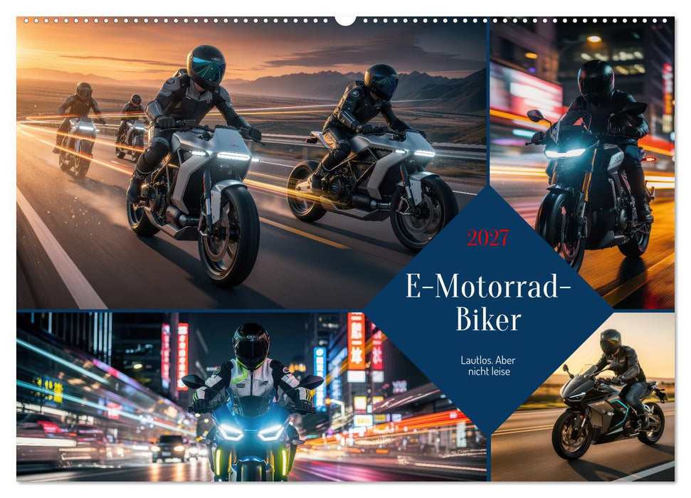 E-Motorrad-Biker (CALVENDO Wandkalender 2027)